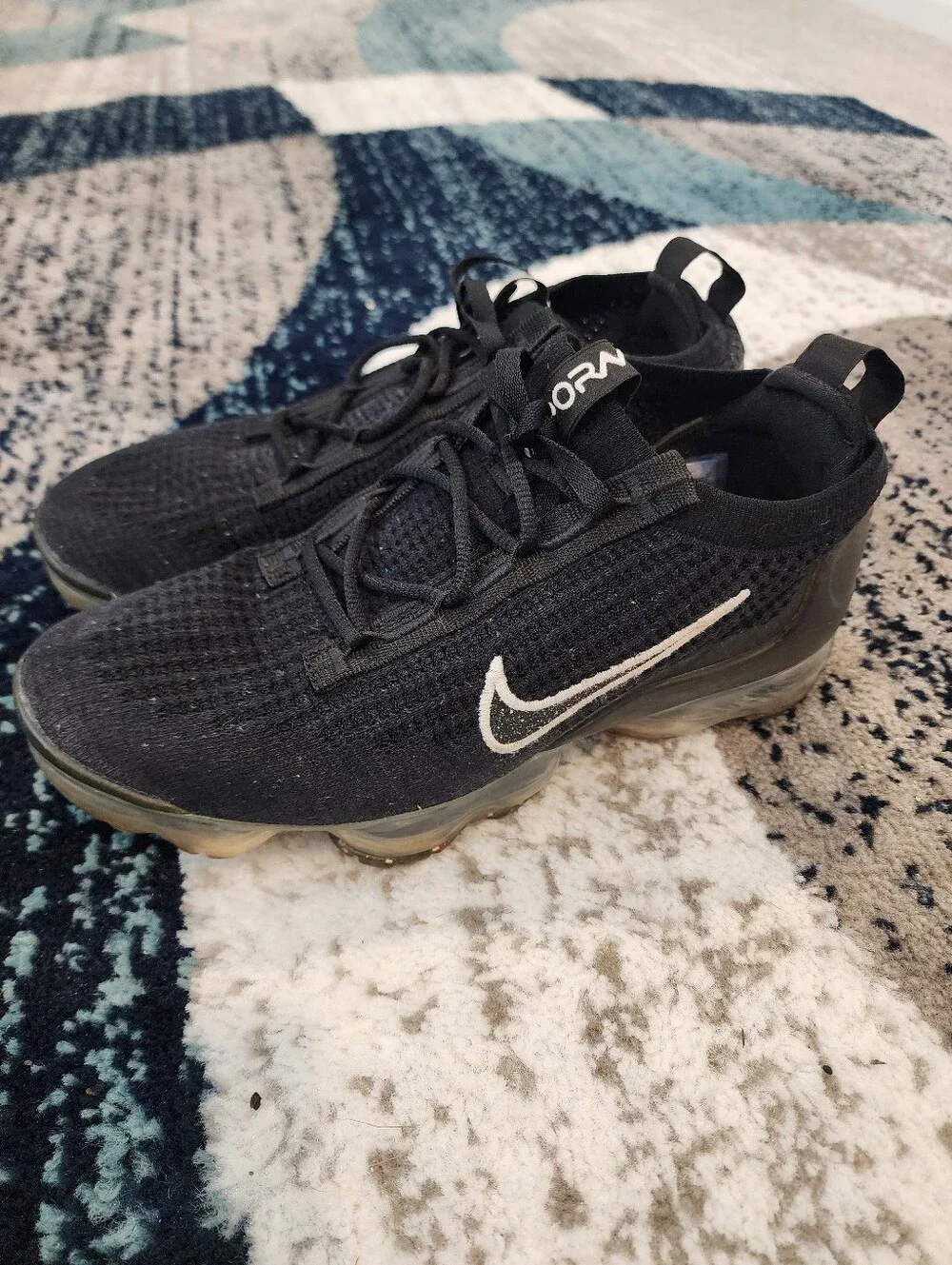 Nike Air Vapormax 2021 Flyknit Black DC4112-002 Women's US Size 9 Sneakers Shoes